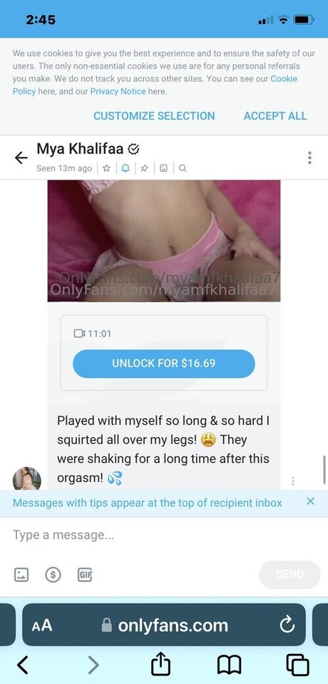 Photo nue de fuite OnlyFans de Myamfkhalifaa7