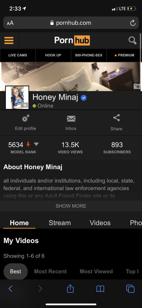 Photo nue de fuite OnlyFans de Honey Minaj