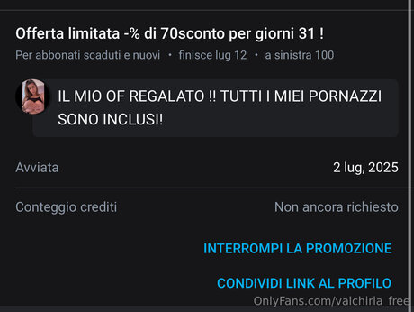 Photo nue de fuite OnlyFans de Valchiria Free
