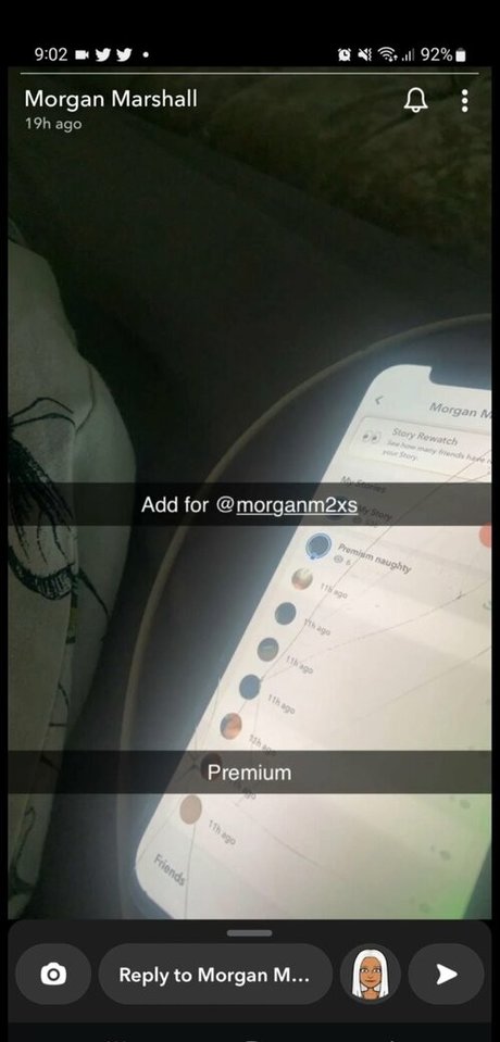 Photo nue de fuite OnlyFans de Morgan Marshall