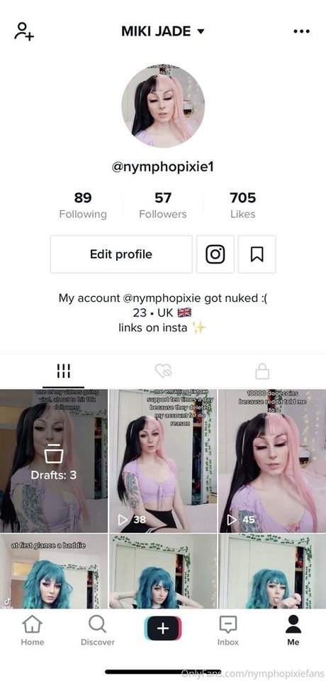 Photo nue de fuite OnlyFans de Nymphopixiefans