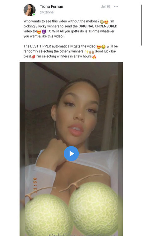 Photo nue de fuite OnlyFans de Tiona Fernan