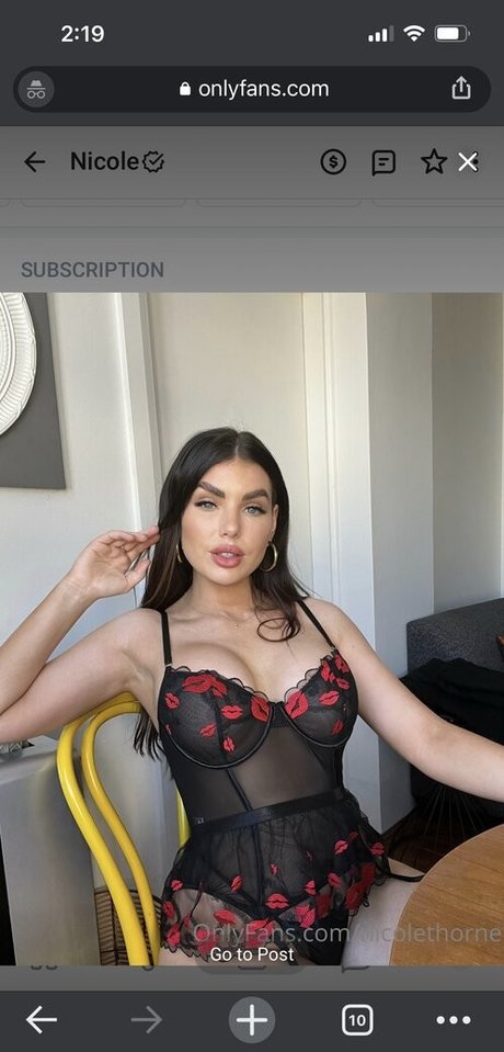 Photo nue de fuite OnlyFans de Nicole Thorne