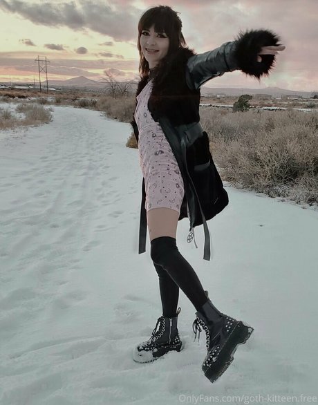 Photo nue de fuite OnlyFans de Gothkitteenfree